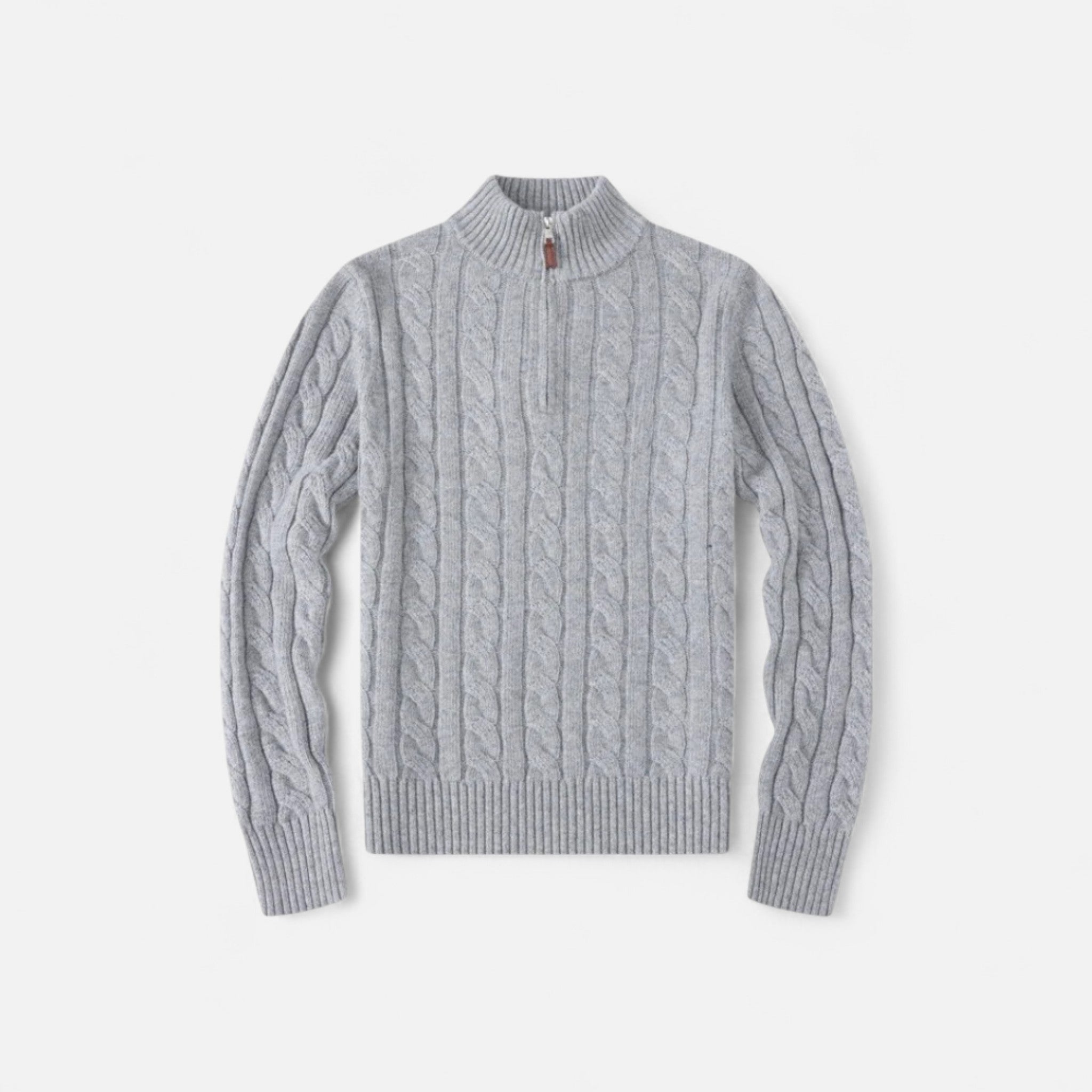 Alpine Elegance | Women's Half Zip Sweater in Premium Wool Blend 1