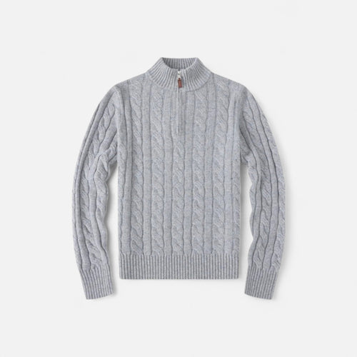 Alpine Elegance | Women's Half Zip Sweater in Premium Wool Blend 1