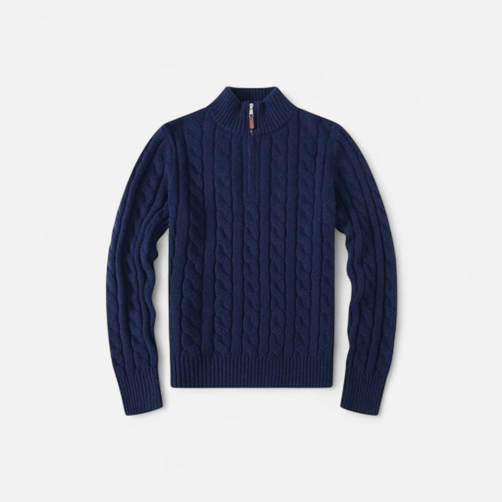 Alpine Elegance | Women's Half Zip Sweater in Premium Wool Blend 2