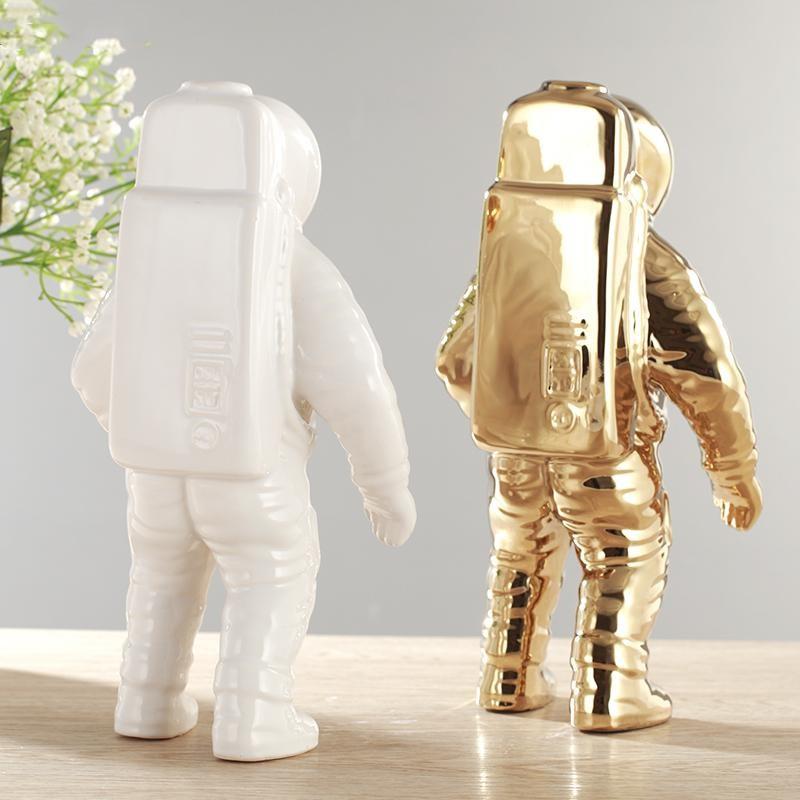 Astronaut Orb Ceramic Flower Vase for Unique Space-Inspired Home Decor 5