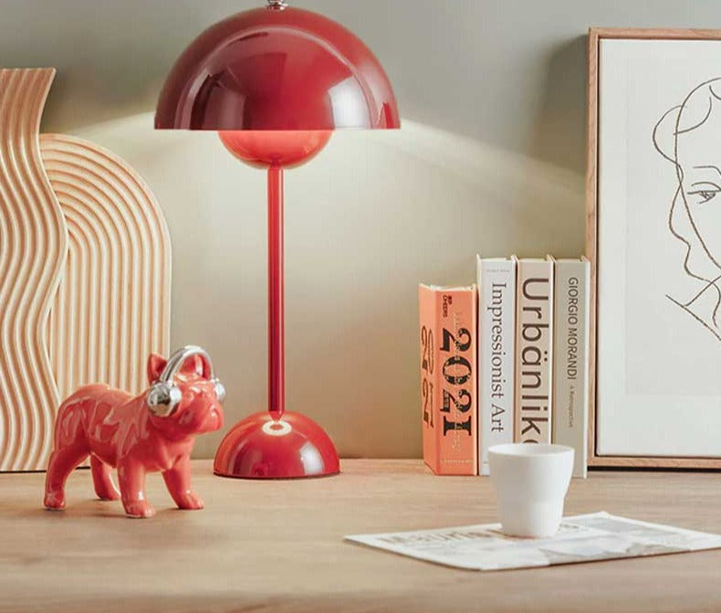 Aurora Mushroom Table Lamp | Vintage-Inspired LED Light with Adjustable Brightness and 3-Color Options 1