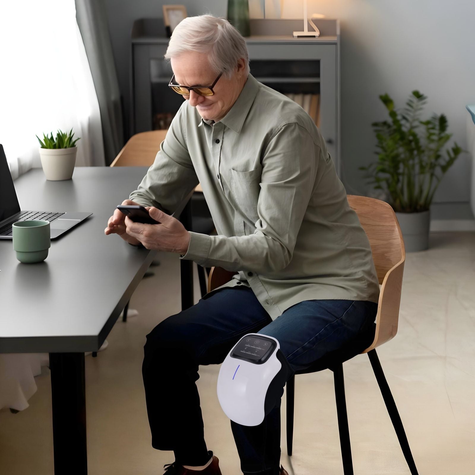 Heated Knee Massager for Joint Pain Relief with Infrared Therapy and Adjustable Settings 2