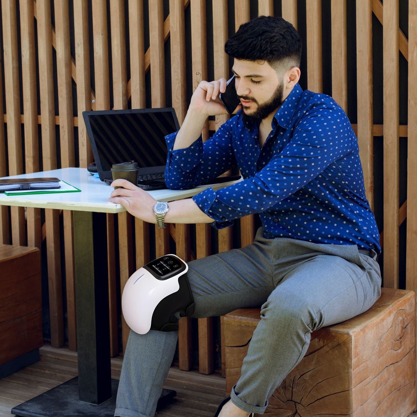 Heated Knee Massager for Joint Pain Relief with Infrared Therapy and Adjustable Settings 3