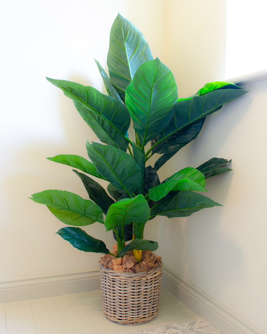 Realistic Artificial Spathiphyllum Tree for Indoor Decoration - 130 cm Tall 0