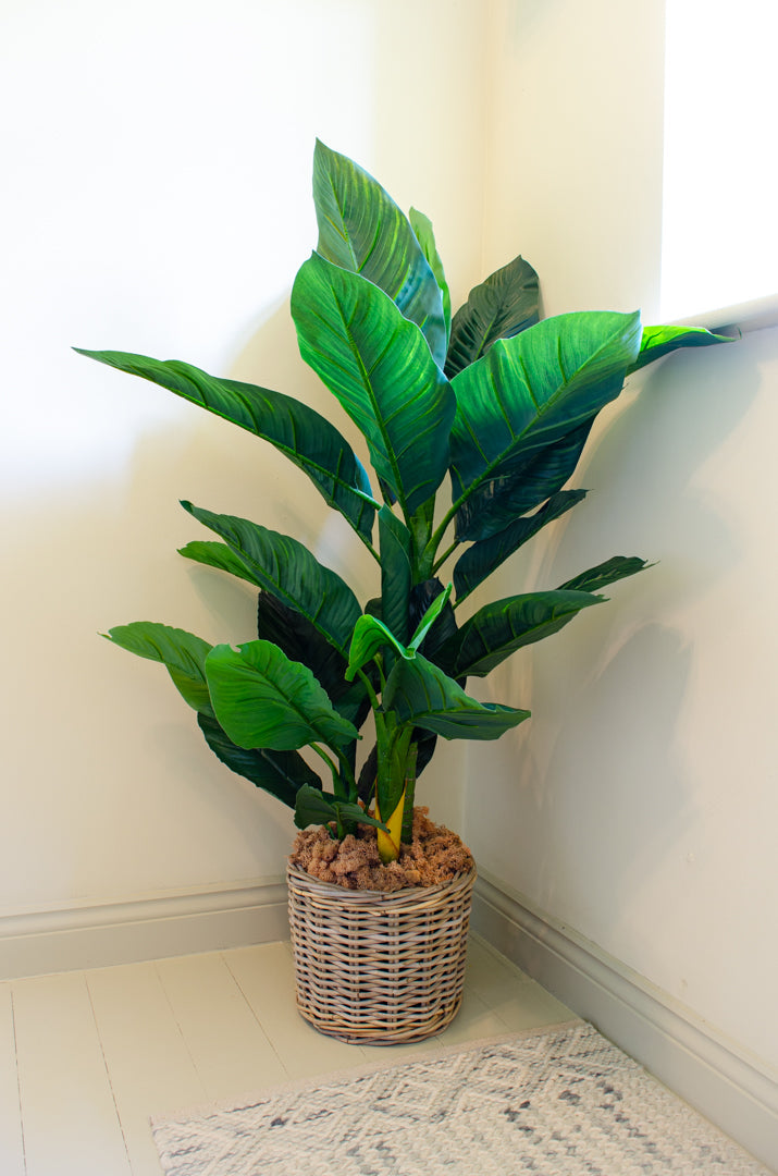 Realistic Artificial Spathiphyllum Tree for Indoor Decoration - 130 cm Tall 2