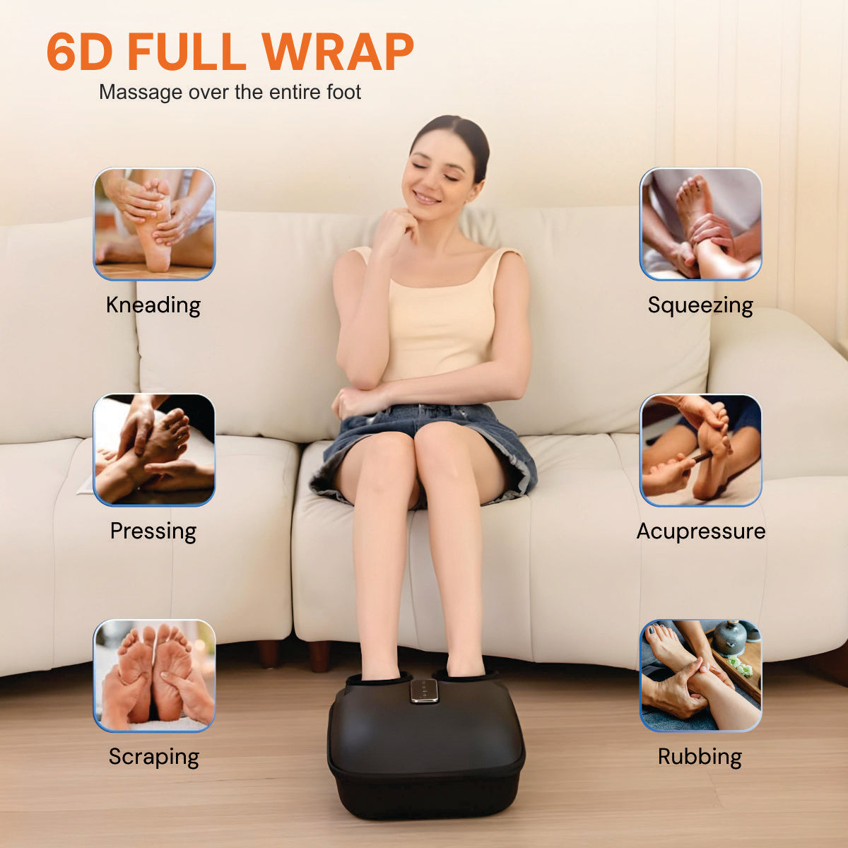 Shiatsu Foot Massager for Deep Relaxation and Pain Relief with Heat and Air Compression 4