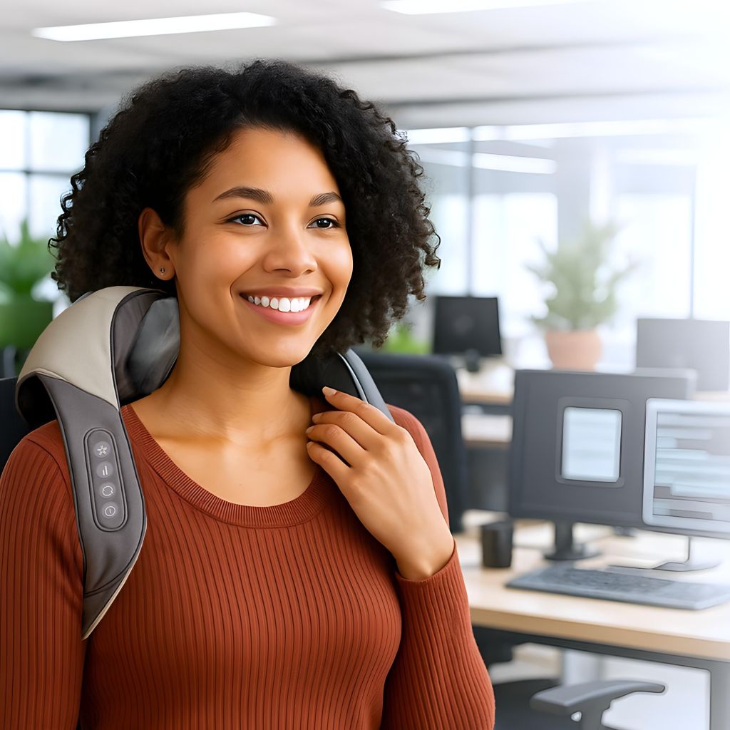 Wireless Neck and Shoulder Massager for Pain Relief and Relaxation 0