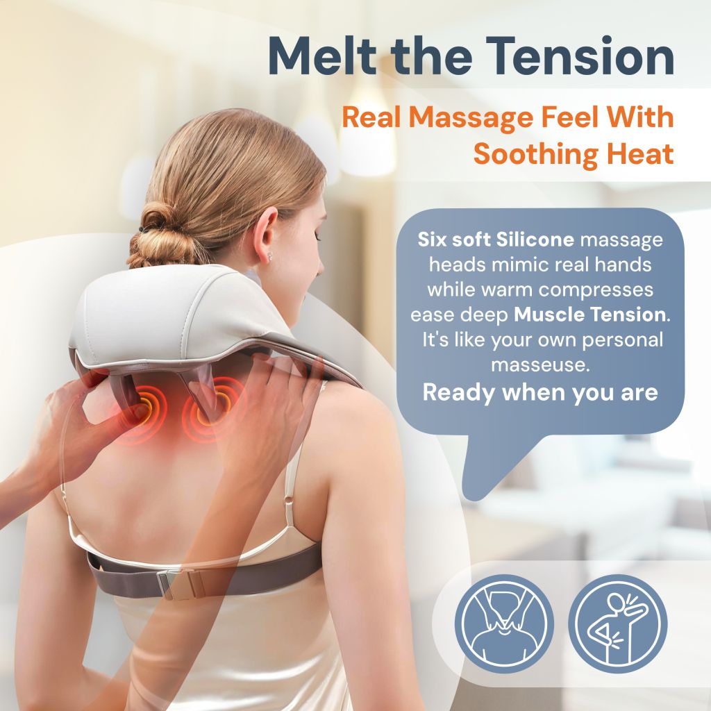 Wireless Neck and Shoulder Massager for Pain Relief and Relaxation 3